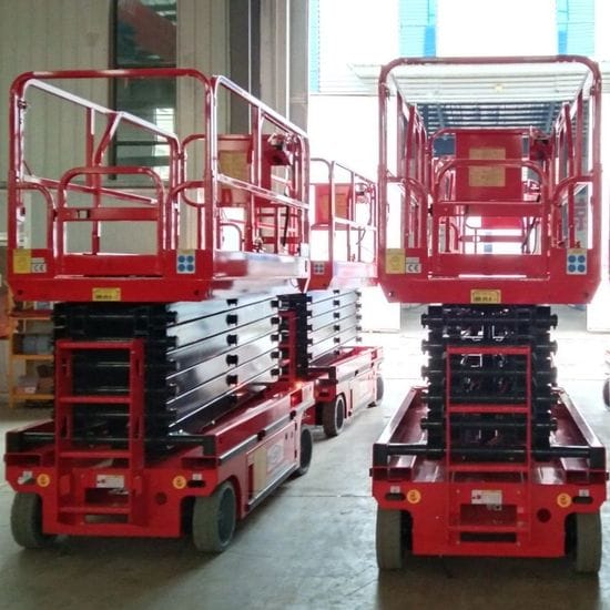 Scissor lift for rent in Dammam * Electric scaffolding