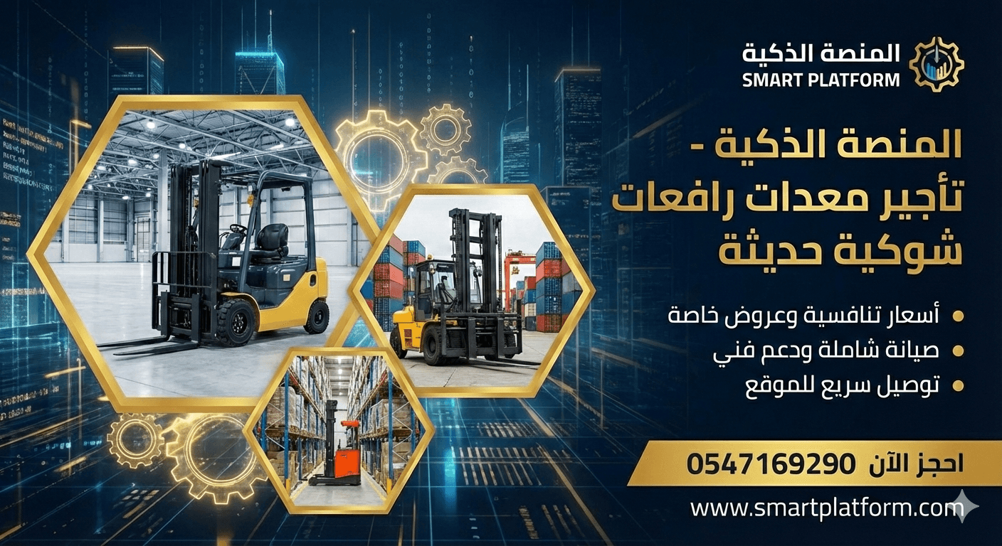 رافعات شوكية فوركلفت للإيجار في الدمام الرياض الجبيل القطيف