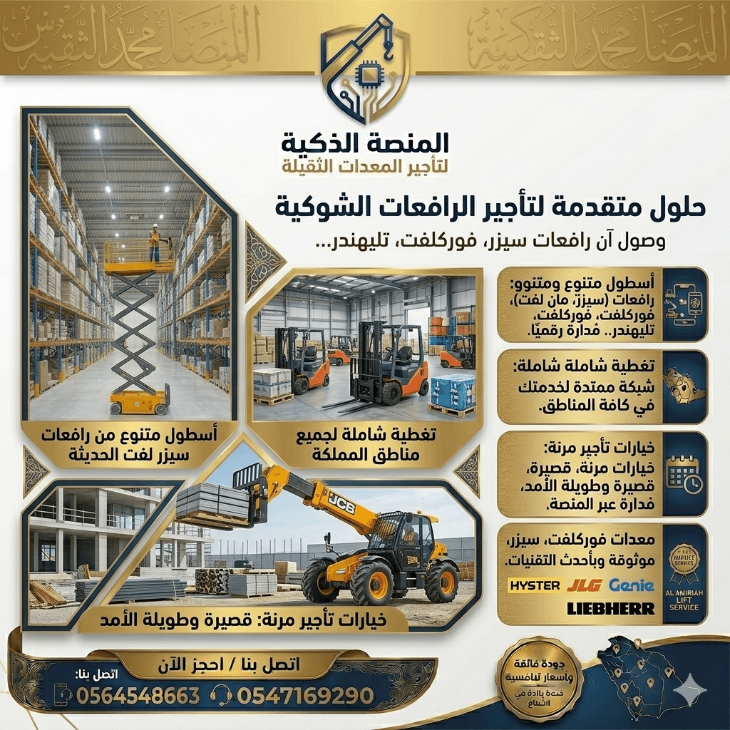 فوركلفت للإيجار في الدمام | 2026