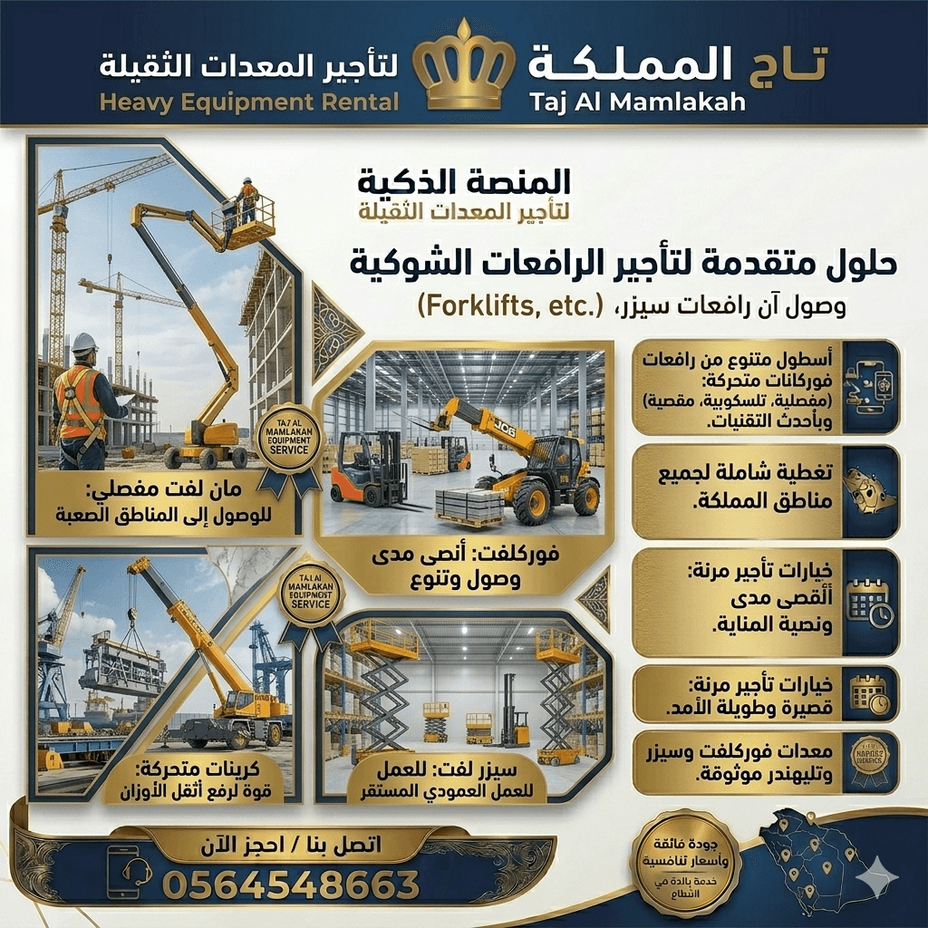 فوركلفت للإيجار في الدمام | 2026