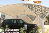 تركيب مظلات سيارات مقاومة للرياح والحرارة في الرياض 0500559613 مظلات سيارات عالية الجودة في الرياض – مظلات وسواتر الإختيار الأول للمظلات