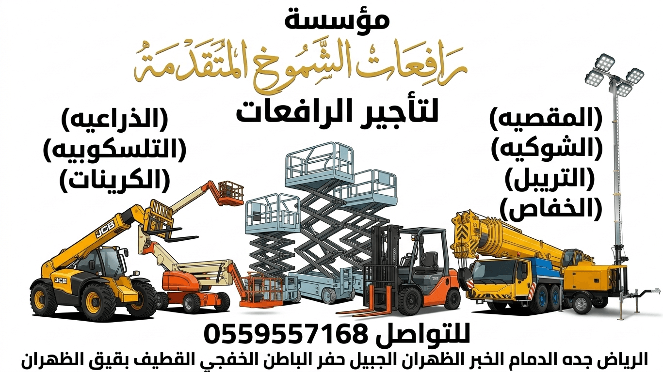 سيزرلفت للايجار مانلفت للايجار scissor lift manlift rental