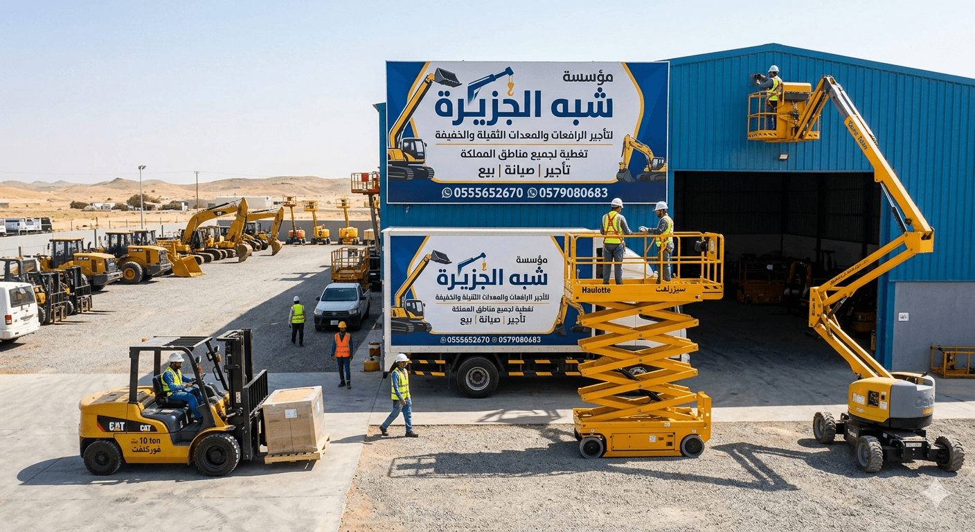 رافعات شوكية للإيجار & رافعات مقصية للإيجار بالدمام والرياض وجدة