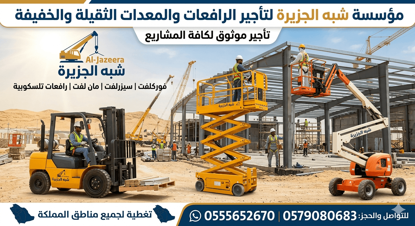 فوركلفت للايجار & سيزرلفت للايجار اليومي والشهري بالرياض والدمام وجدة