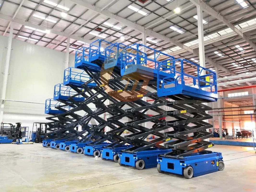 سيزر لفت 12متر للإيجار في الدمام – سلم مقصي كهرباء