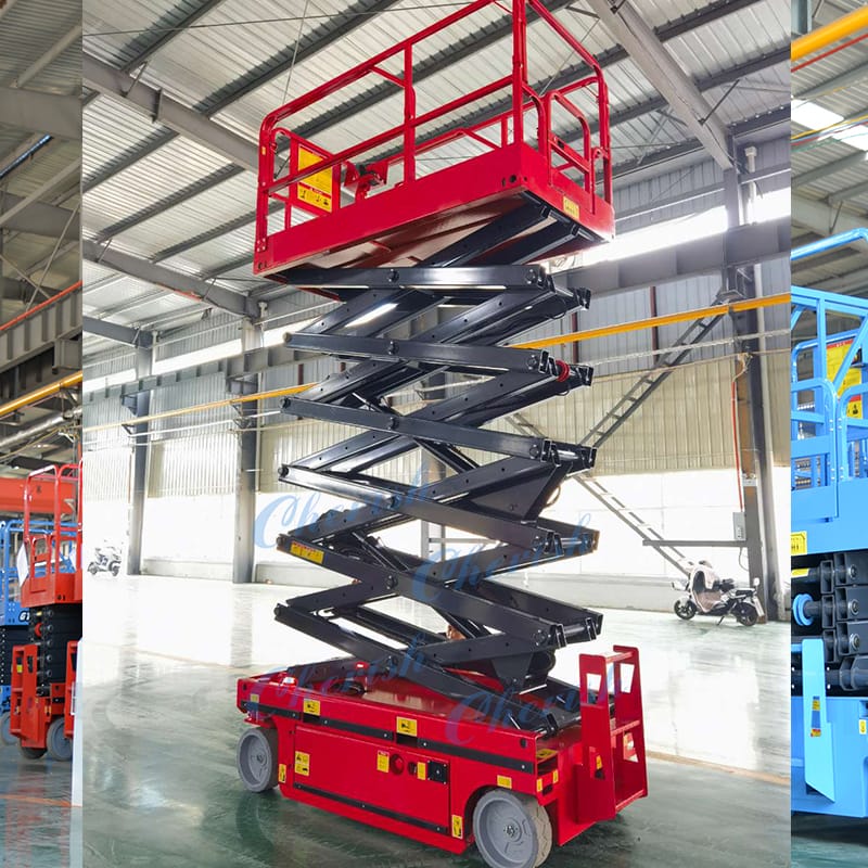 سيزر لفت 12متر للإيجار في الدمام – سلم مقصي كهرباء