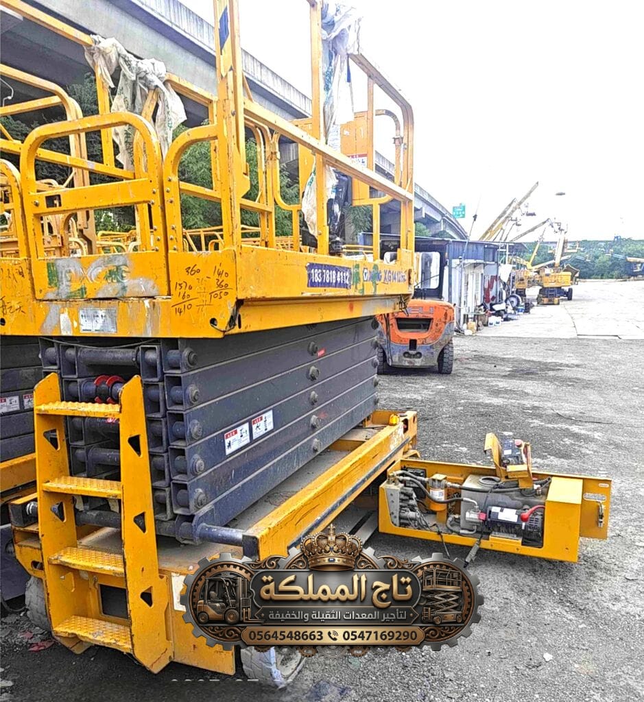 Electric Scissor Lift Rental in Jeddah & Makkah | Quiet Aerial Access 6m – 14m | Indoor Use, Zero Emissions 🧊