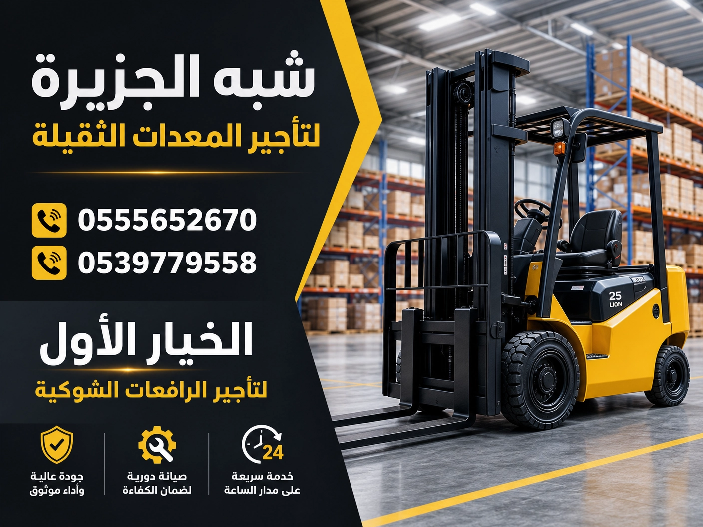 فوركلفت للايجار في الدمام | رافعات شوكية للايجار | تاجير معدات رفع | جميع المقاسات | للتاجير | ايجار |
