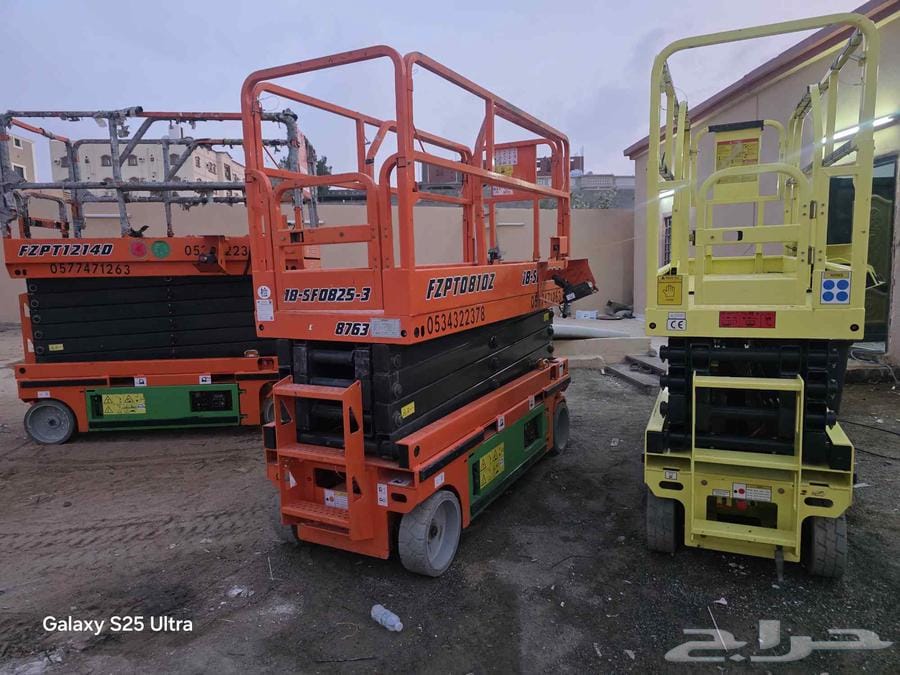 سيزر لفت للايجار في جدة / تأجير رافعات مقصية كهربائية ارتفاع 8 متر – 12 متر – 16 متر // 2026 _ Aerial Platform | رافعة مقصية