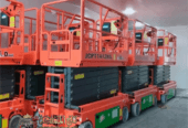 سيزر لفت للايجار الرياض _ ارتفاع 8م/10م/12م | تأجير رافعات مقصية كهرباء — Modern Scissor Lift / منصات كهربائية