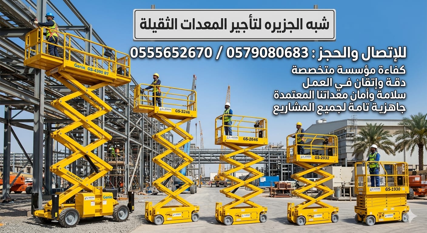 سيزرلفت للايجار بجدة |◇| مؤسسة شبه الجزيرة لتاجير المعدات الثقيلة |◇|