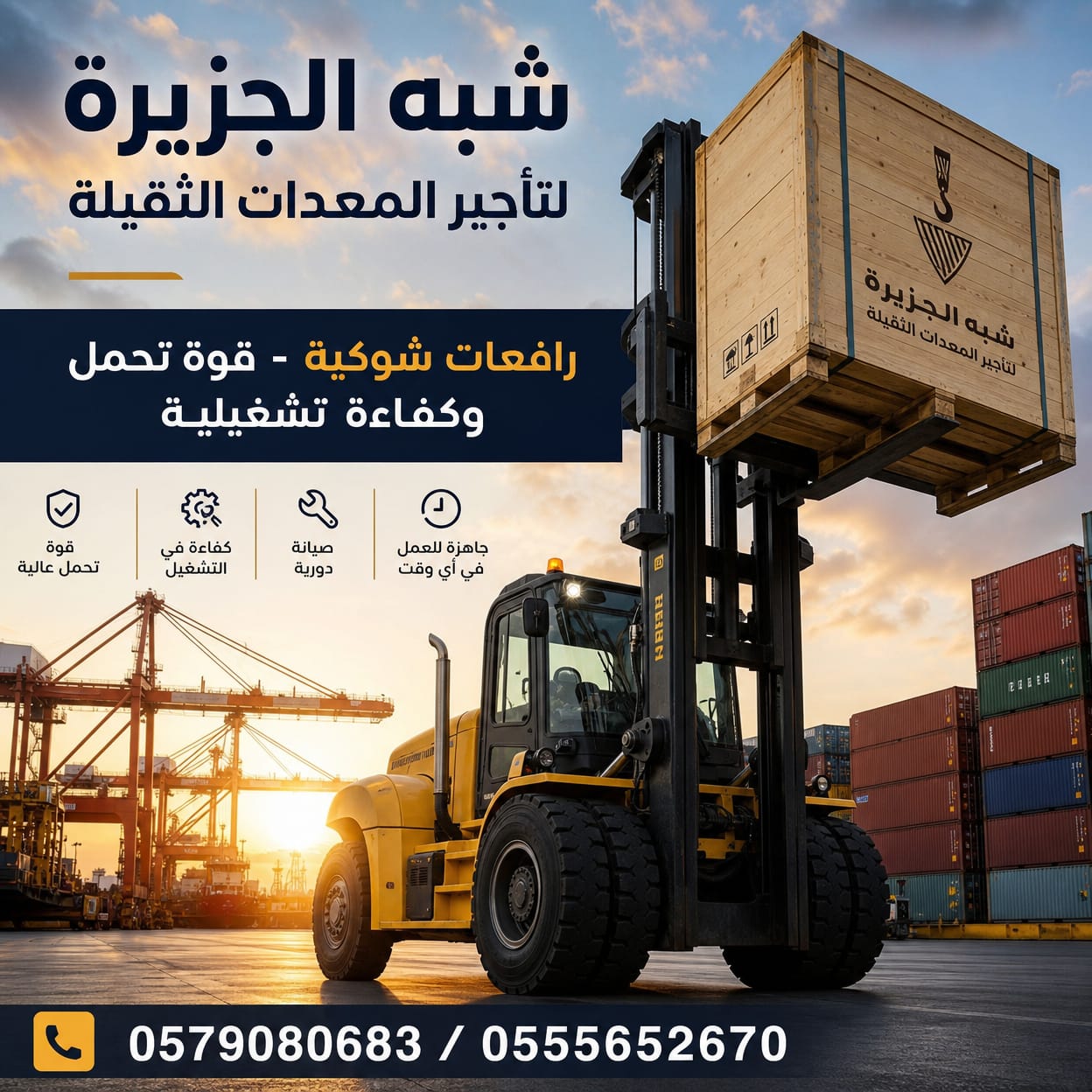 تاجير_فوركلفت_بجدة #للشحن_والتفريع السريع # شركة شبه الجزيرة للتاجير