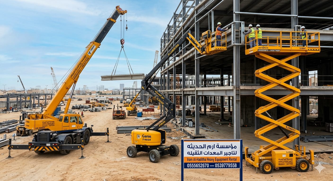 مان لفت للايجار في جدة || Vision 2030 || تاجير رافعات بالسعودية_بكل انواعها_واحجامها_واطوالها