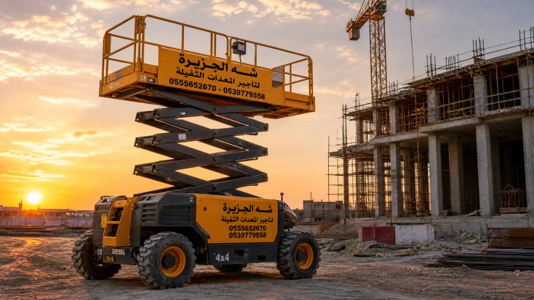 سيزرلفت للايجار في الدمام | رافعات مقصية للايجار | تاجير معدات رفع | جميع المقاسات | للتاجير | ايجار |
