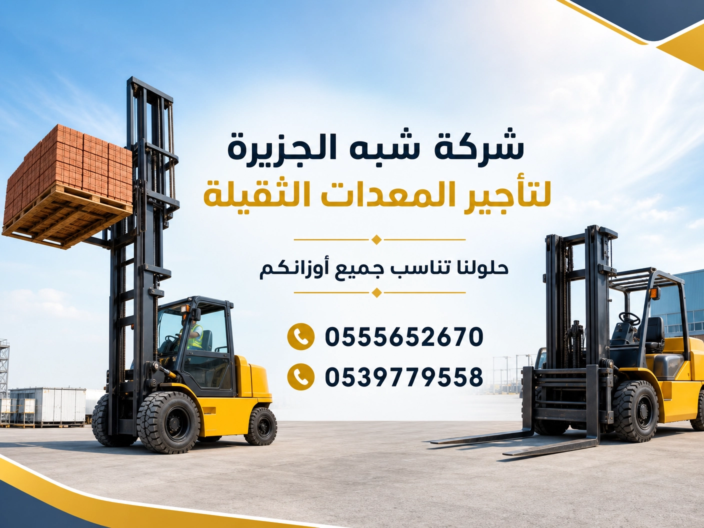 فوركلفت للايجار في جدة | رافعات شوكية للايجار | تاجير معدات رفع | جميع المقاسات | للتاجير | ايجار |