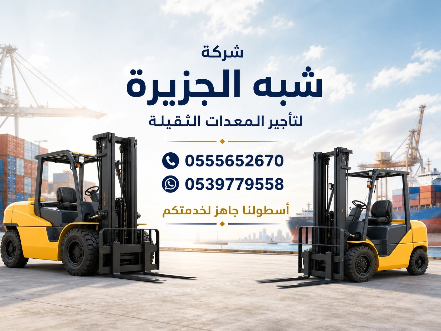 فوركلفت للايجار في جدة | رافعات شوكية للايجار | تاجير معدات رفع | جميع المقاسات | للتاجير | ايجار |