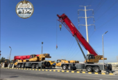 تأجير كرينات في الجبيل • رافعات صناعية ضخمة — 25T إلى 150T | مصانع ومشاريع بترولية 🏭