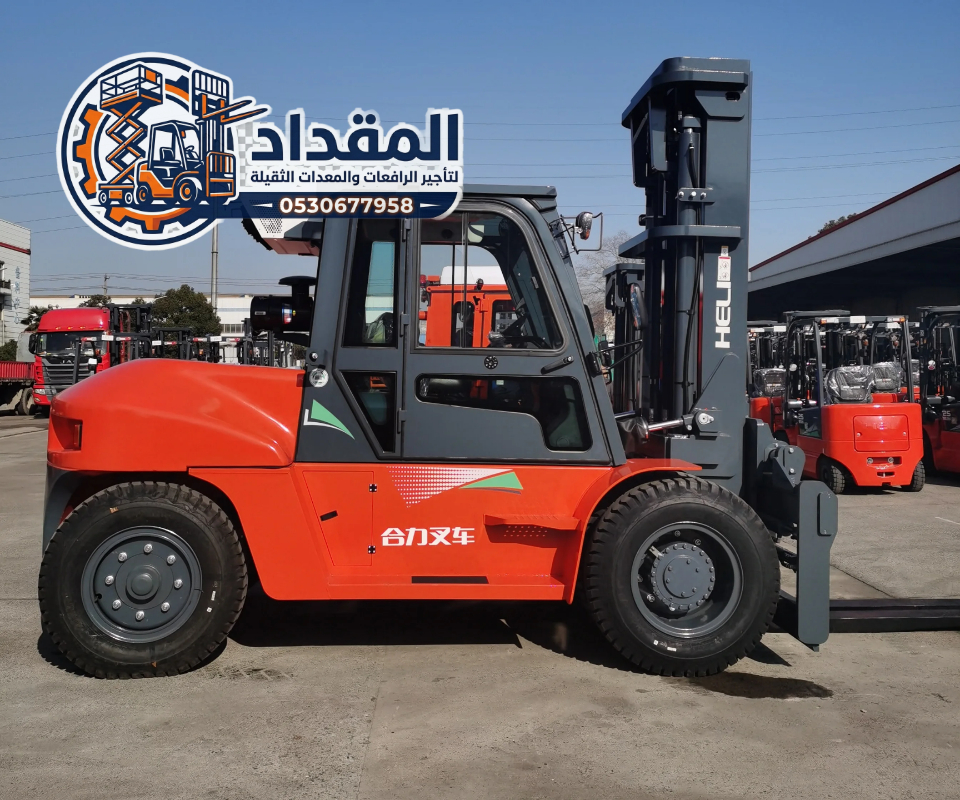 تأجير رافعات شوكية في الجبيل | فوركلفت ديزل وكهرباء 3 إلى 25 طن | معدات حديثة 2026 | المقداد لتأجير المعدات 0530677958