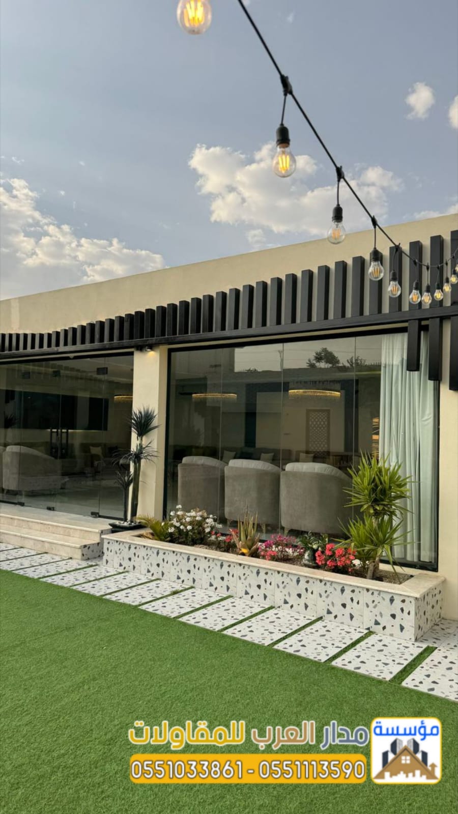 تشطيب مجالس عربية ومودرن بالرياض مع بناء ملاحق خارجية فاخرة | 0551033861
