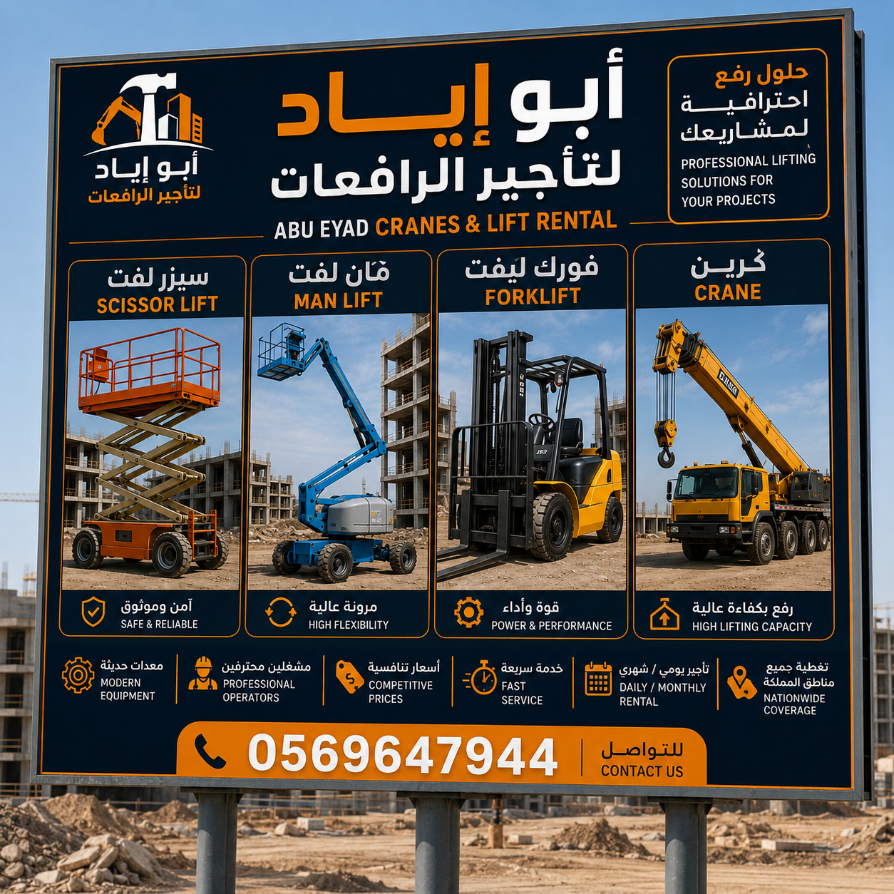 سيزر لفت للإيجار الدمام الصناعيه الثانيه التشاليح