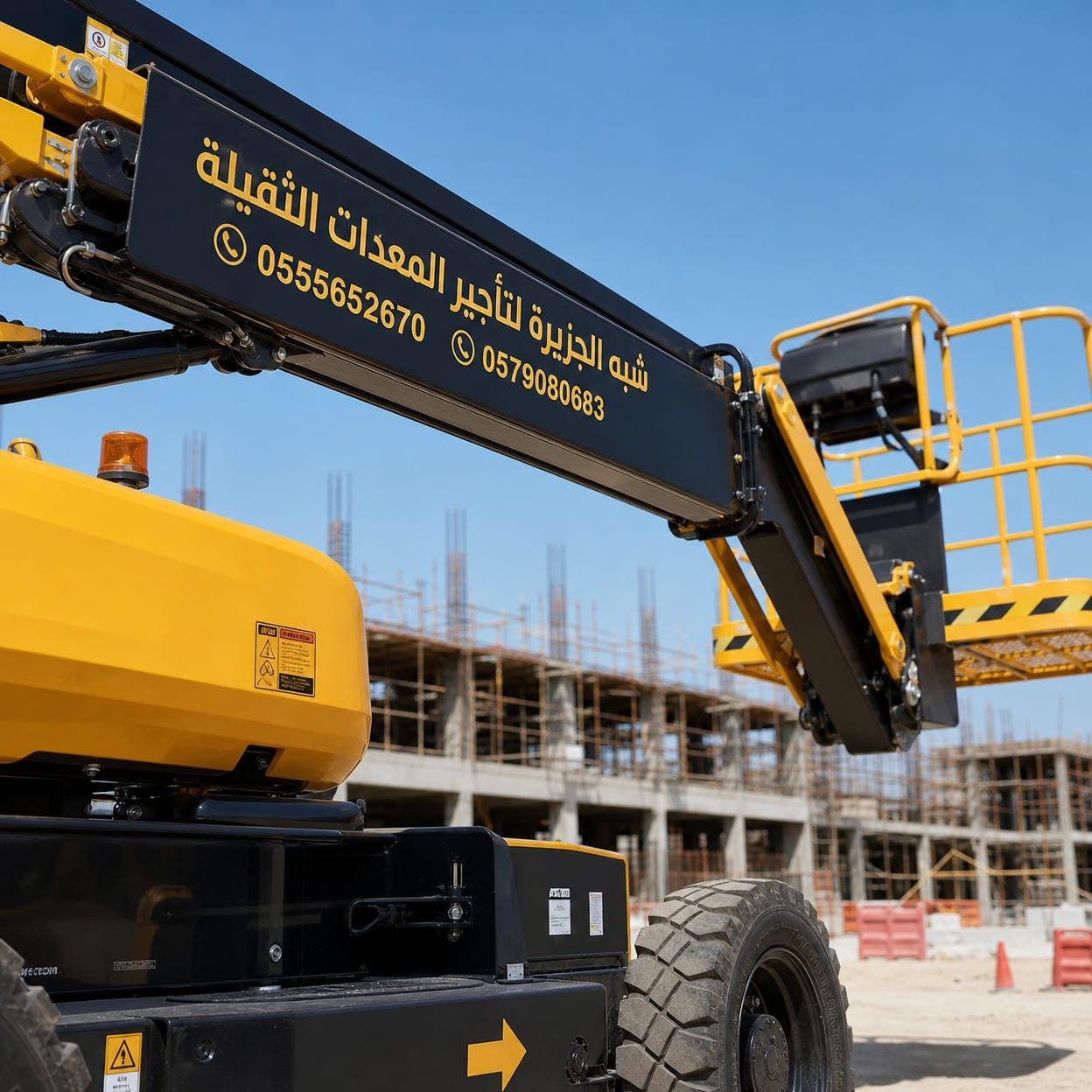 مان لفت _ بوم لفت لتاجير في الرياض # شبه الجزيرة لتاجير الرافعات والمعدات الثقيلة