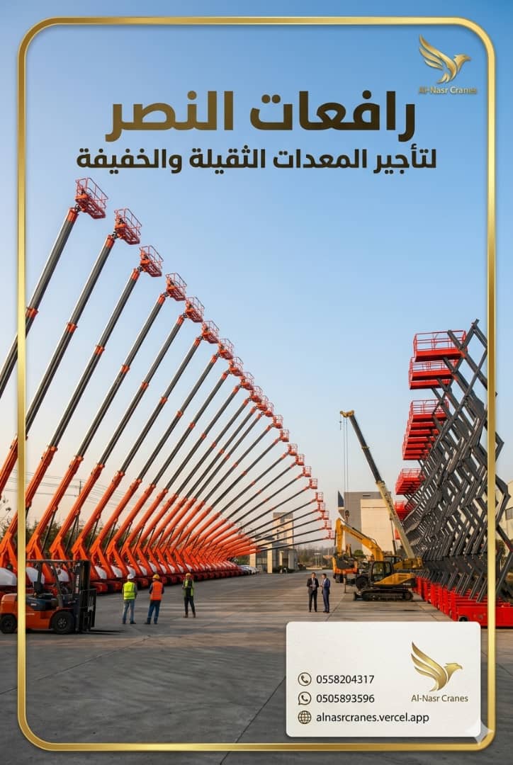 مان لفت للإيجار | ارتفاعات تصل إلى 58 متر | ذراع مستقيم ومفصلي لجميع المشاريع | تأجير مان لفت كهربائي وديزل | Boom lift for rent | خدمة سريعة لتأجير في الرياض والدمام والجبيل والقطيف ومكة والمدينة والاحساء وحفر الباطن والخبر