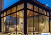 ملاحق خارجية مودرن في الرياض | تصميم وتنفيذ غرف زجاج فاخرة بأفضل الأسعار 0551033861
