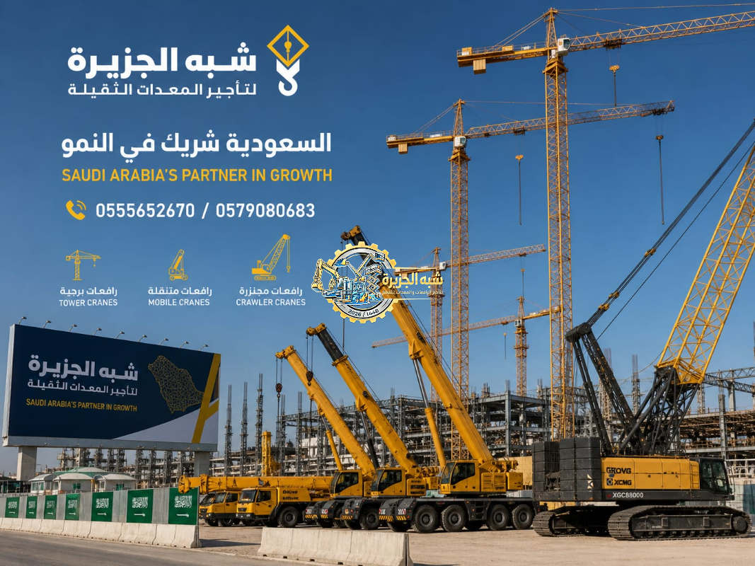 تاجير # كرين للتاجير في جدة # شركة شبه الجزيرة لتاجير الرافعات والمعدات الثقيلة