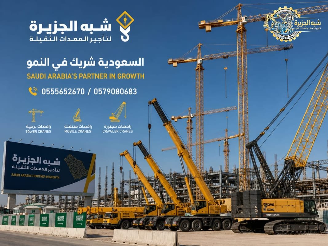 كرين للايجار في جدة # شبهالجزيرة للتاجير في جدة # Vision 2030