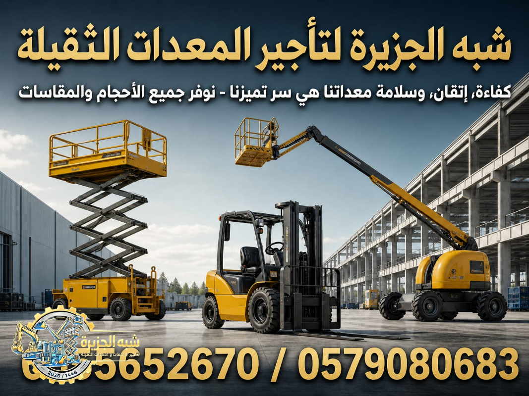 مان لفت للايجار في جدة | Vision 2030 | تاجير رافعات ذراعية في السعودية