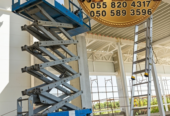 تأجير سيزر لفت ارتفاع 12 متر و15 متر (Rent Scissor Lift 12 Meter & 15 Meter Heights) في الحفر والجبيل للمشاريع الصناعية مع صيانة دورية وفنيين وعقود طويلة الأمد ✅