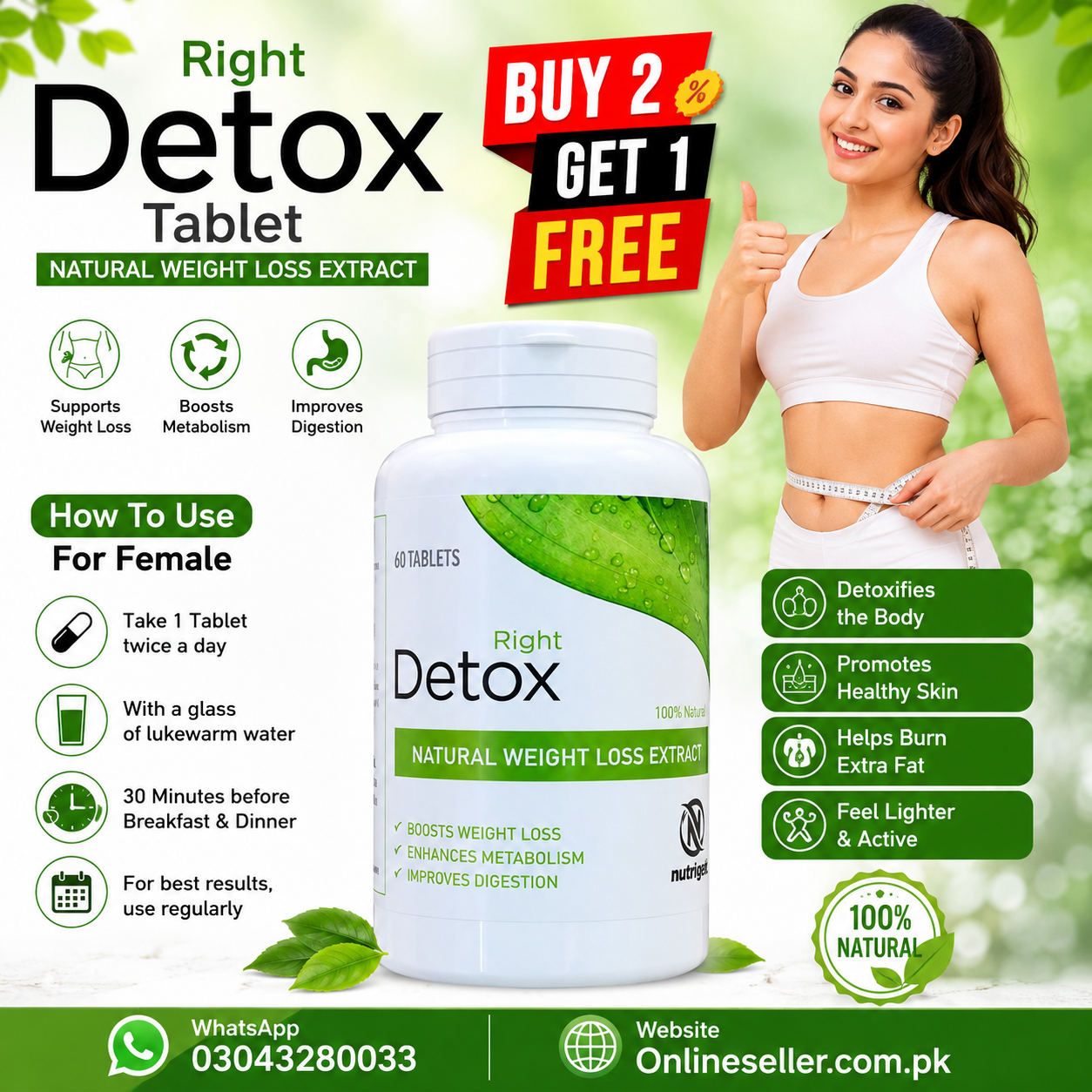 Right Detox Tablets Price In Islamabad – {03043280033}