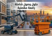 تأجير سيزر لفت ارتفاع 12 متر و15 متر (Rent Scissor Lift 12 Meter & 15 Meter Heights) في الحفر والجبيل للمشاريع الصناعية مع صيانة دورية وفنيين وعقود طويلة الأمد ✅