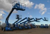 تأجير مان لفت ارتفاع 12 متر و15 متر (Rent Man Lift 12 Meter & 15 Meter Heights) في الطائف للمشاريع الصناعية والإنشائية مع صيانة دورية وفنيين وعقود طويلة الأمد ✅